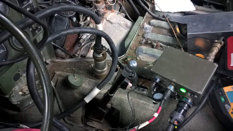 MSD-ICE connected to HMMWV
